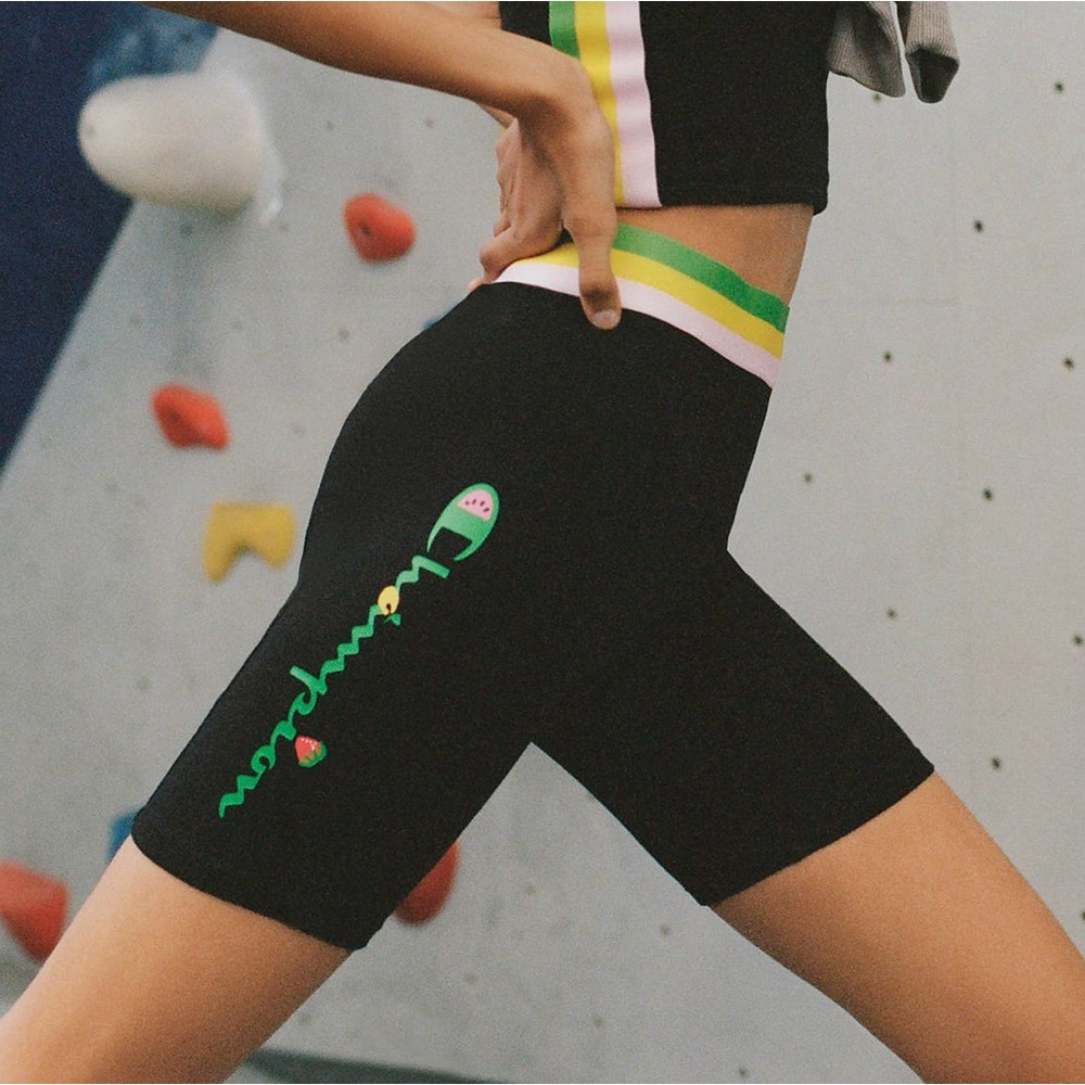Champion x Susan Alexandra script logo bike short